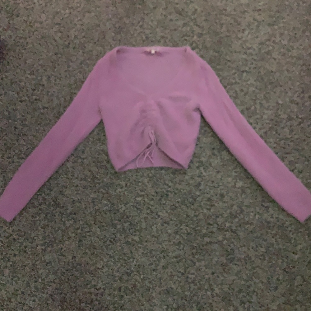 Pink/Purple Long Sleeve Crop Top